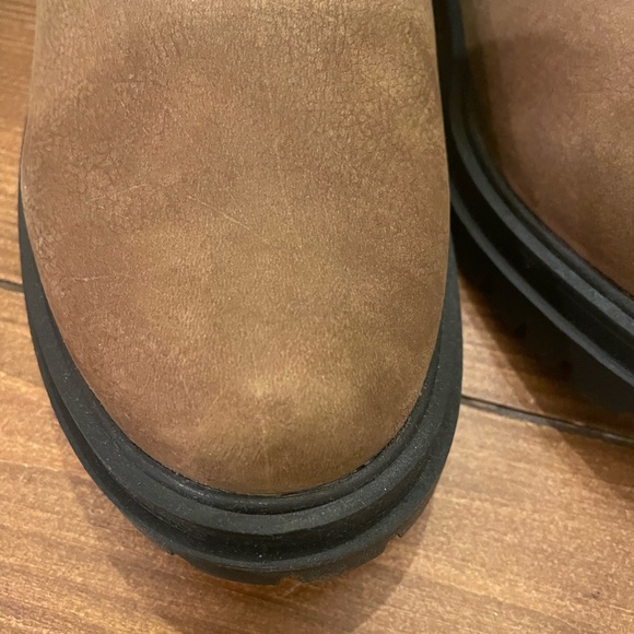 Madewell Brown Suede Mules with Lug Soles - Picture 3 of 5